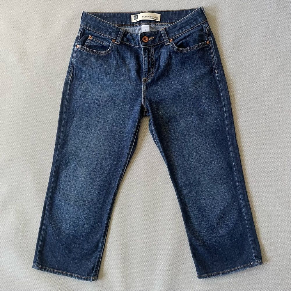 Y2K Gap Curvy Low Rise Capri Cropped Denim Jeans Women’s Size 6